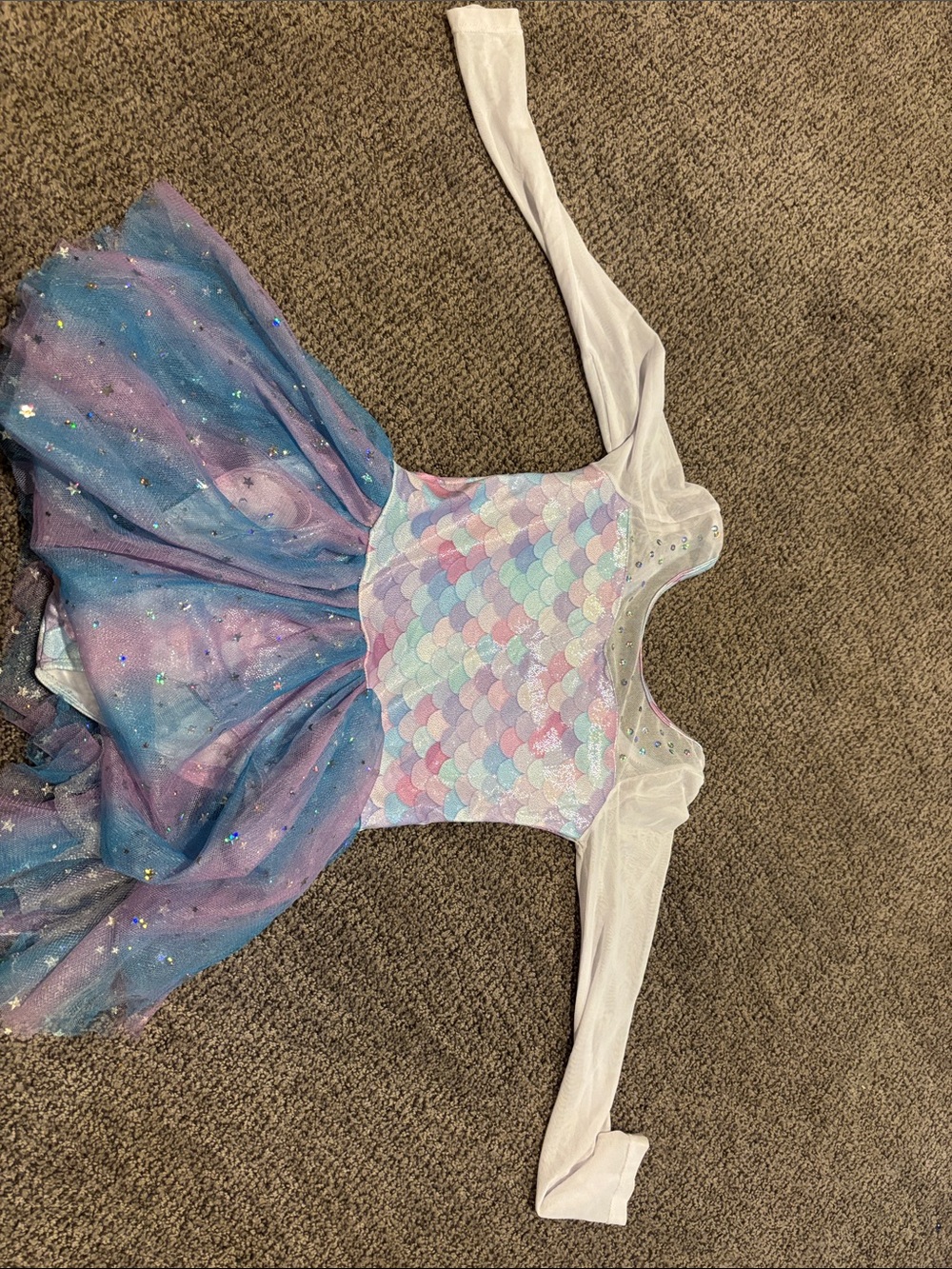 Kids Mermaid Tutu Costume Dress - Pastel Multicolor